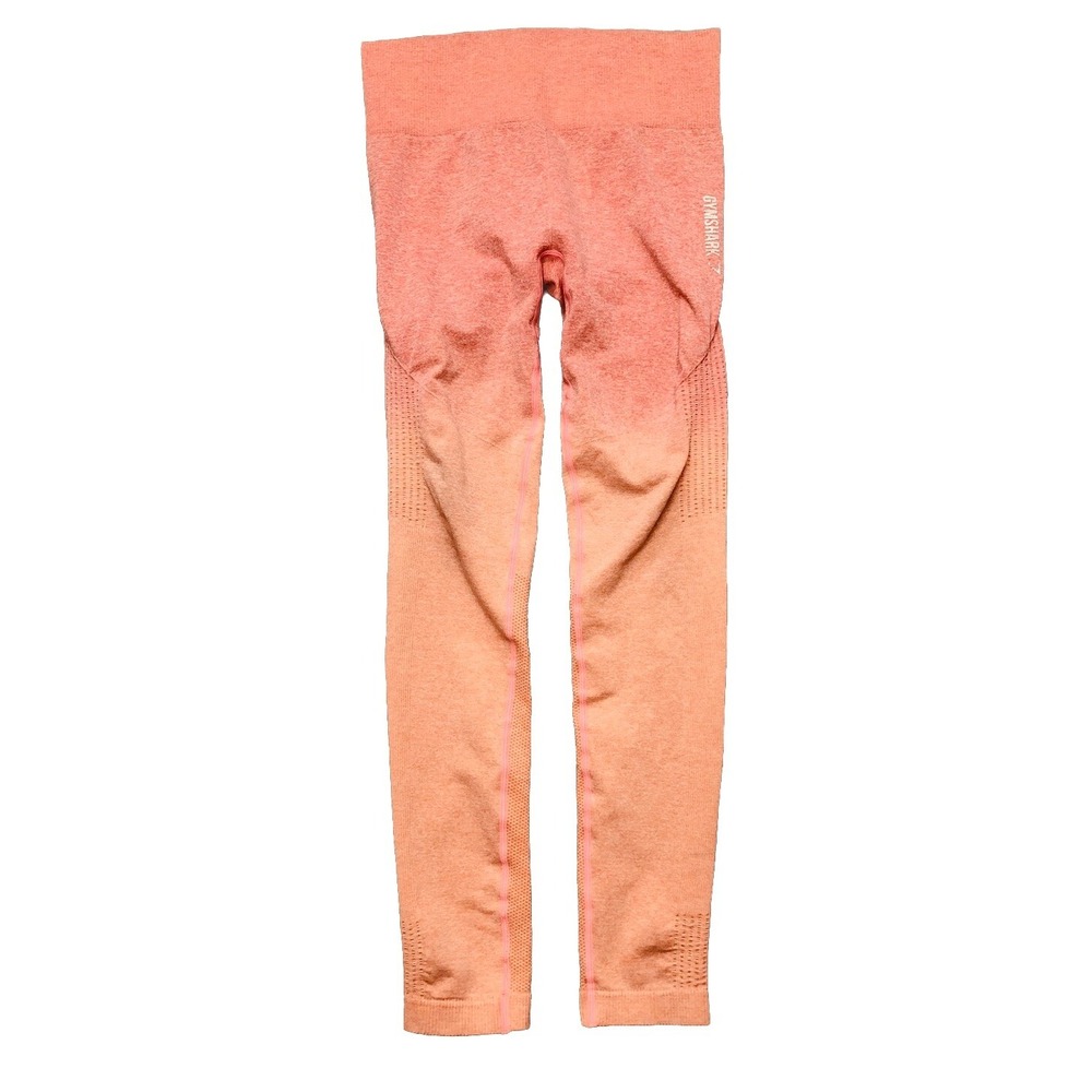 Gymshark Leggings Women's S Orange Peach Pink Adapt Ombre Seamless Workout Gym